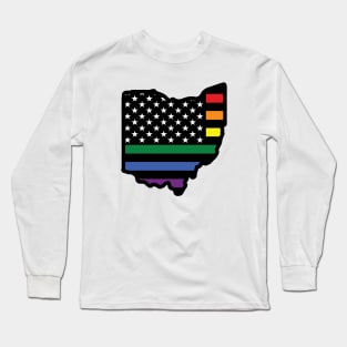 Rainbow Flag Ohio Flag Long Sleeve T-Shirt